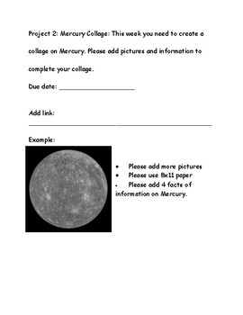 solar system homework