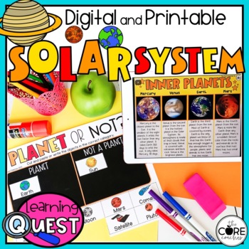 Preview of Solar System Independent Work - Print & Digital Space and Planets Activities
