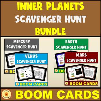 Preview of Solar System Inner Terrestrial Planets Scavenger Hunt BOOM Cards Bundle