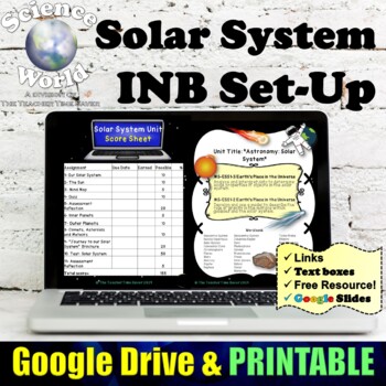 Preview of Solar System Interactive Digital Notebook Set-Up | Space Astronomy Unit