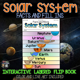 Solar System Facts and Fill Ins Flip Book
