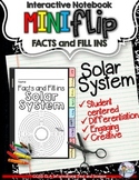 Solar System: Interactive Notebook Facts and Fill Ins Mini Flip
