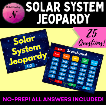 Preview of Solar System Jeopardy