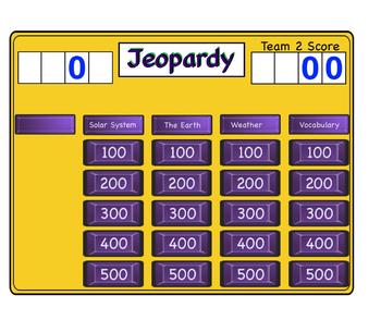 Preview of Solar System Jeopardy