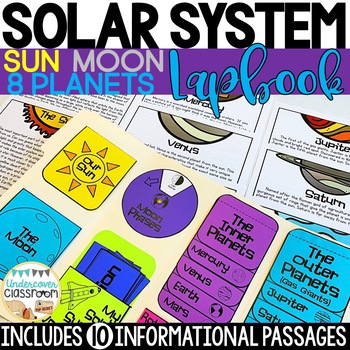 Preview of Solar System Lapbook & Passages | Planets | Outer Space | Sun & Moon