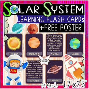 Preview of Solar System Learning Matching Game Preschool Astronomy Educational Prints