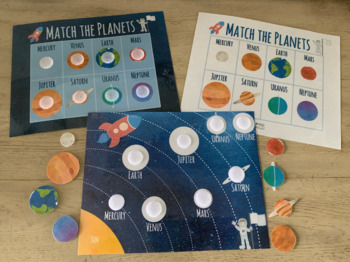 Preview of Solar System Learning Planets Activity / Match the Planets Game
