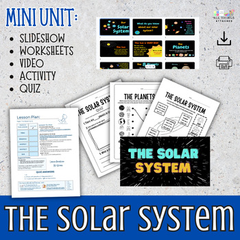 Preview of Solar System Lesson Plan | NO PREP Science | Slideshow, Worksheets / Activities