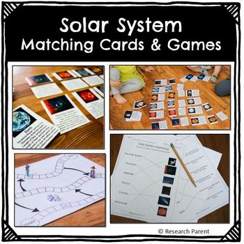 Solar System Matching Cards and Games by Research Parent | TpT