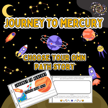 Preview of Solar System Mercury Fiction You Choose Story ELA Science STEM Fun Draw May June