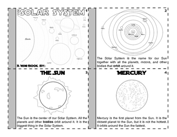 Preview of Solar System Mini Book - Landscape