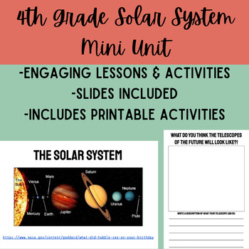 Preview of Solar System Mini Unit- 4th Grade Science