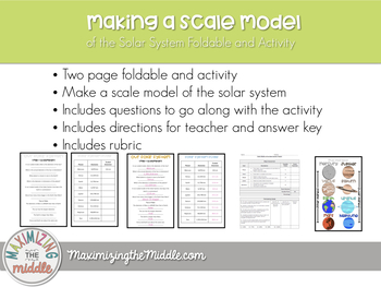 Solar System Model Worksheets Teaching Resources Tpt