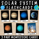 Solar System Montessori 3-Part Cards | Planets Flashcards 