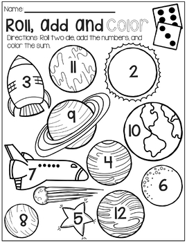 Solar System No Prep Math Packet by Coffee and Crayons Creations