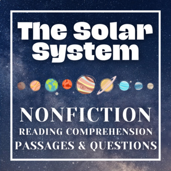 Preview of Solar System | Nonfiction Reading Comprehension Passages & Questions