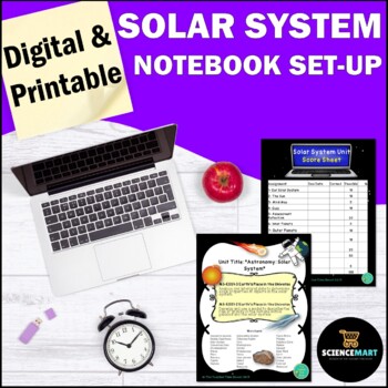 Preview of Solar System Digital Space Unit Bundle Notebook Set-Up  | Distance Learning
