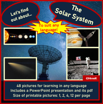 Preview of Solar System Picture cards Photos Exploring