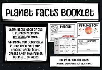 Preview of Solar System: Planet Facts Booklet