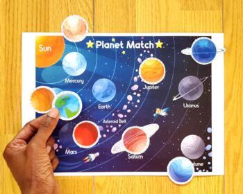 Solar System ESL Vocabulary Matching Exercise Worksheet