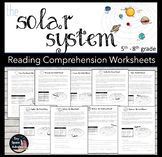 Solar System Planet Reading Comprehension for Middle Schoo