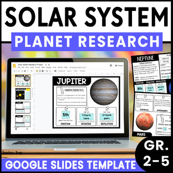 Preview of Solar System Planet Research Project, Report Template, Digital, Google Slides