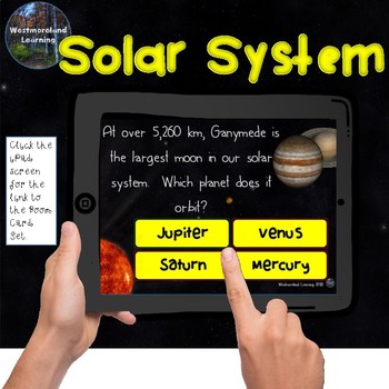 Preview of Distance Learning Solar System Planets Boom Card Interactive Astronomy Set