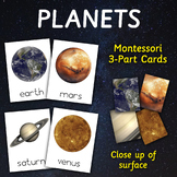 Solar System Planets Cards / Flashcards | Montessori 3-Par
