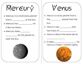 Solar System Planets Mini Book nonfiction information, visuals & review