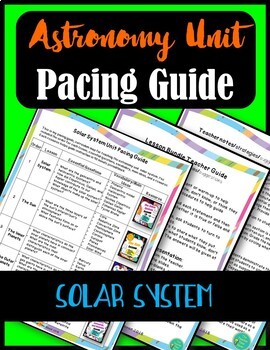 Preview of Solar System Planets Space Astronomy Unit Pacing Guide Curriculum Map
