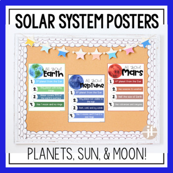 Preview of Solar System & Planets Posters | Sun & Moon Display | Science Bulletin Board