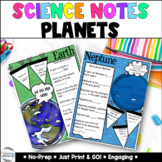 Solar System & Planets - Science Notes - Test Prep - Print
