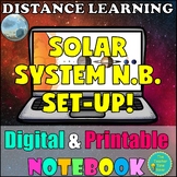 Solar System & Planets Space Unit Notebook Handout | Astro