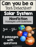 Solar System Planets Text Detectives Reading Passages with Questions