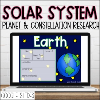 Preview of Solar System Planets and Constellations Unit | DIGITAL Writing Research Project
