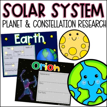 Preview of Solar System | Planets and Constellations Unit | Research and Writing Project