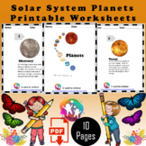 Solar System Planets for Kids Printable Mini Book