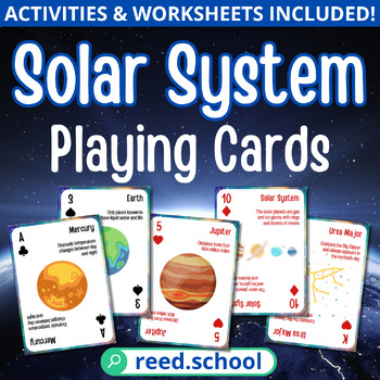 Preview of Solar System Playing Cards Game: Outer Space Scavenger Hunt & Scaled Model