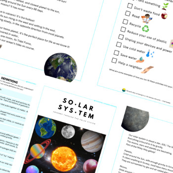 Preview of Solar System Poem And More