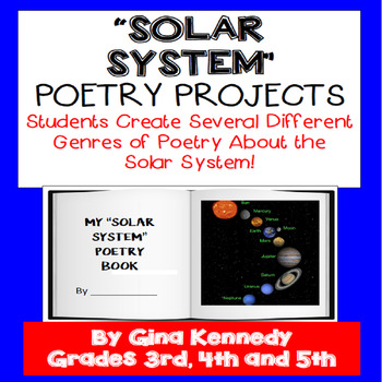 Preview of Solar System Project, Poetry Writing Book