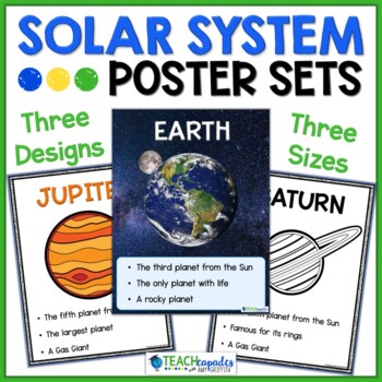 Preview of Solar System and Planets Posters - Solar System Bulletin Board & Coloring Pages