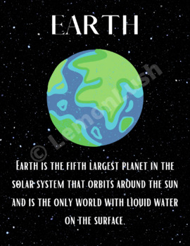 Preview of Solar System Posters, Space Printables