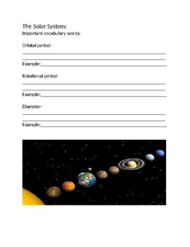 Preview of Solar System PowerPoint Notes