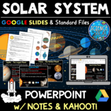 Solar System PowerPoint with Student Notes, Questions, and Kahoot