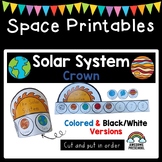 Solar System, Space Printable Crown - Preschool, Kindergarten