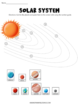 Solar System Printables by Mama Of Many Blesings | TPT