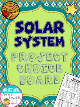 Preview of Solar System Project Choice Board