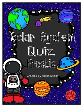 Preview of Solar System Quiz