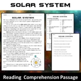 Solar System Reading Comprehension Passage and Questions - PDF