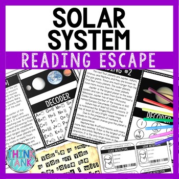 Preview of Solar System Reading Comprehension and Puzzle Escape Room - Astronomy